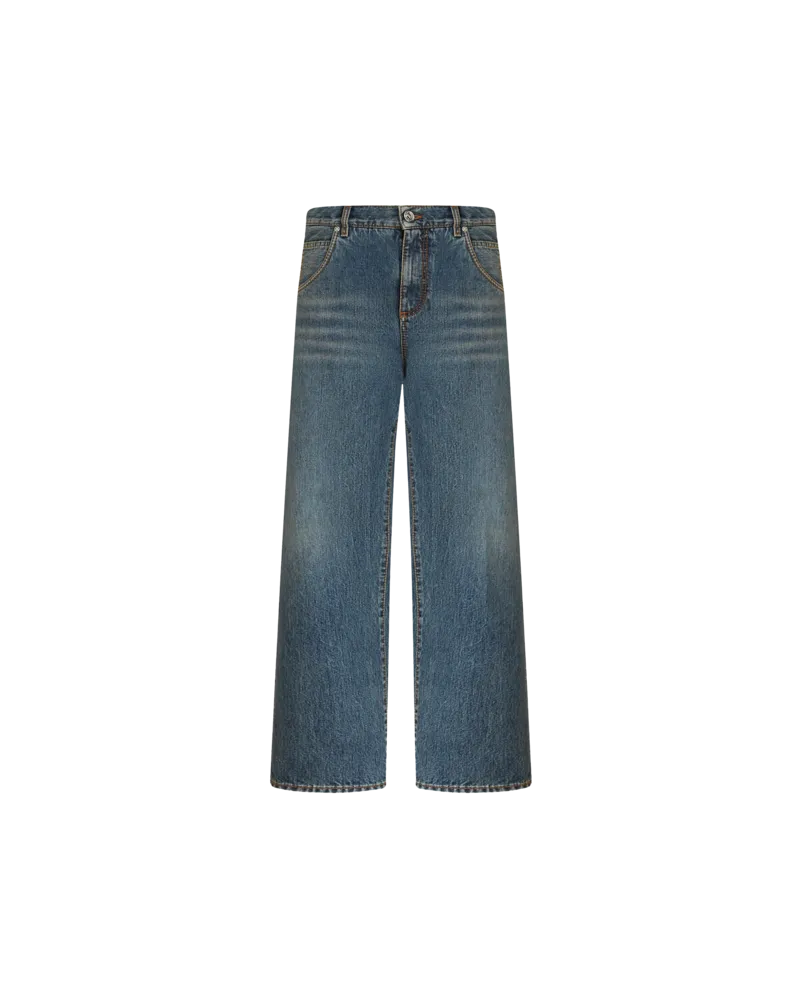 Etro Jeans Aus Baumwolldenim In Vintage-optik, Herren, Hellblau, Größe Hellblau