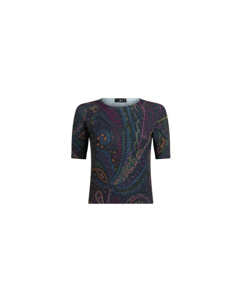 Etro Top Aus Wolle Und Kaschmir Mit Paisley-print, Damen, Größe 
