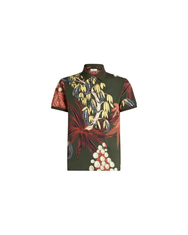 Etro Poloshirt Mit Print, Herren, Multicolor Multicolor