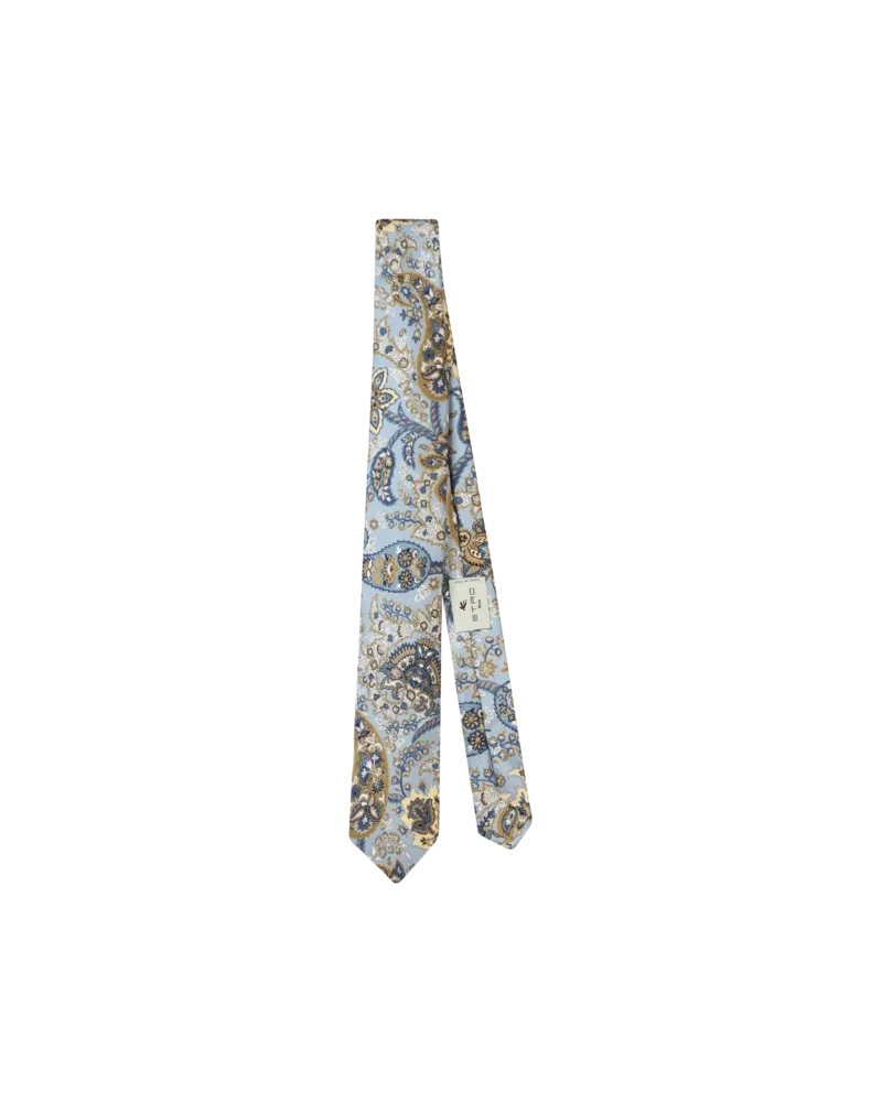 Etro Krawatte Mit Floralem Paisley-muster, Herren, Hellblau Hellblau