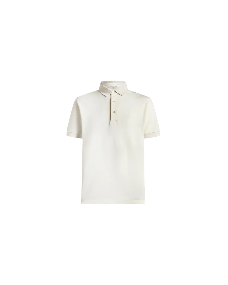 Etro Poloshirt Aus Baumwolle Mit Arnikamuster, Herren, Cremefarben, Größe Cremefarben