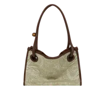 Shopper Eyes Klein Aus Jacquard-denim, Damen, Grün