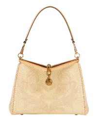 Etro Tasche Vela Mittelgross Aus Bast, Damen, Beige Beige