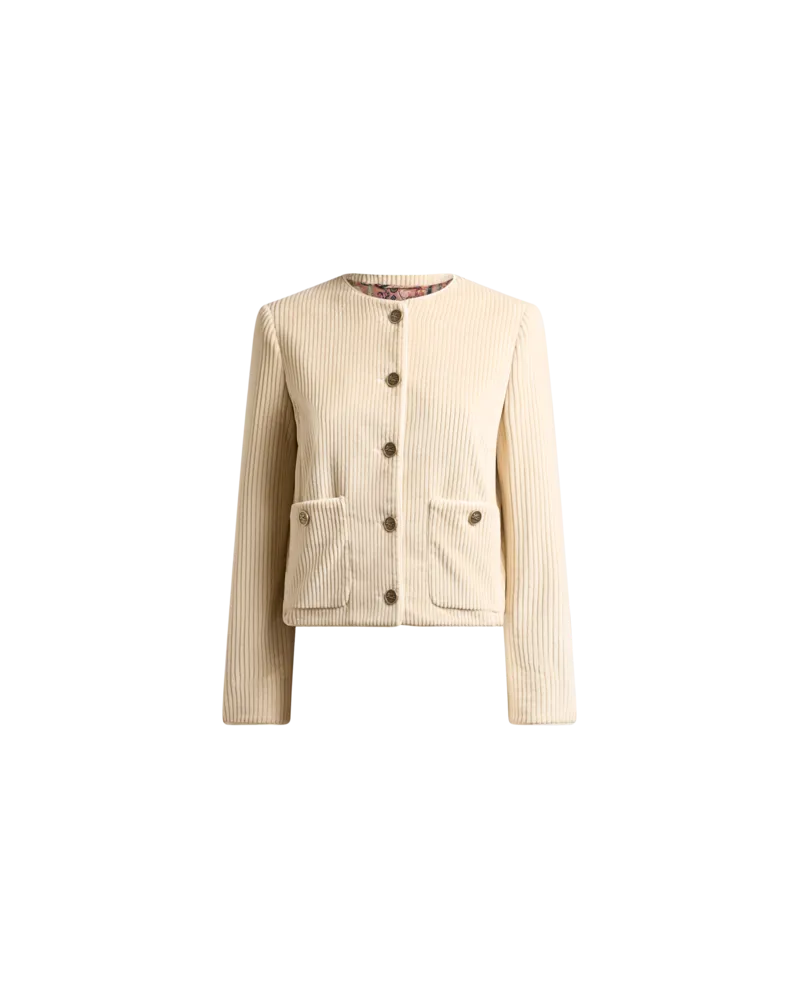 Etro Jacke Aus Cord Aus Baumwolle, Damen, Beige, Größe Beige