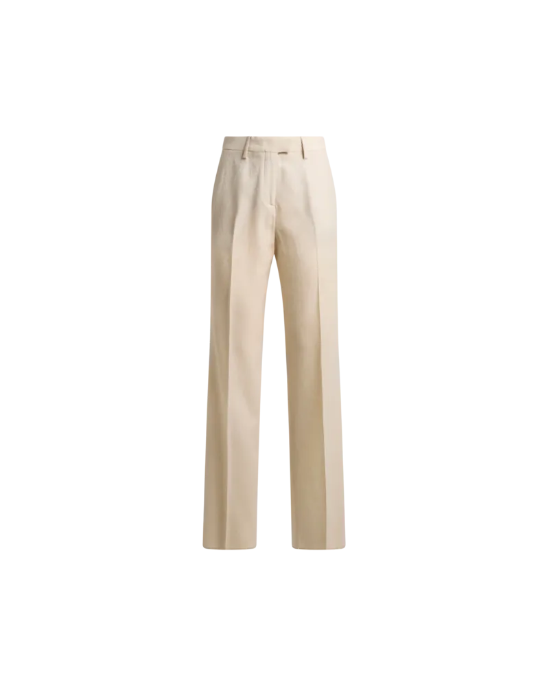 Etro Jacquard-hose Aus Wolle Mit Geradem Bein Und Paisley-motiv, Damen, Beige, Größe Beige