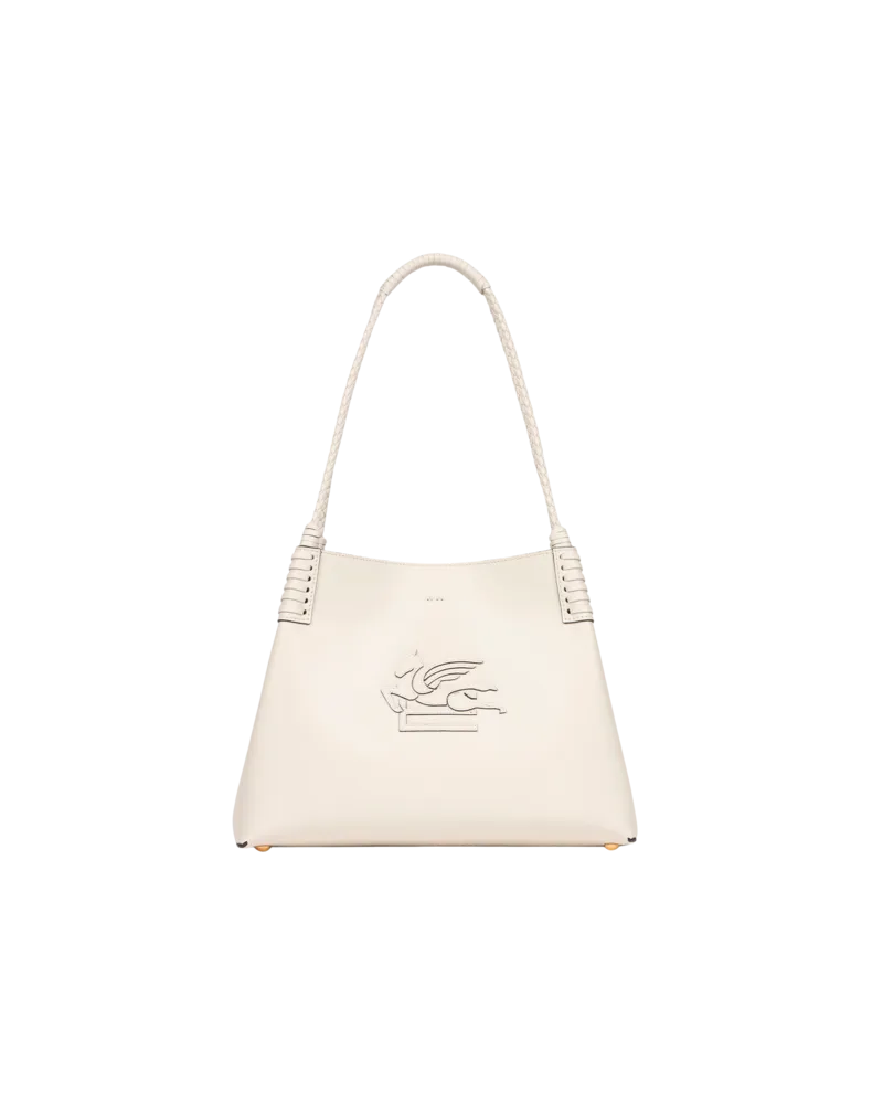 Etro Shoppingtasche Libra Klein, Damen, Weiß Weiß