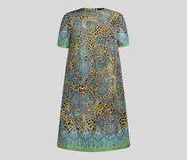 Kurzes Tunika-kleid Aus Seide Mit Paisley-animal-motiv, Damen, Multicolor, Größe