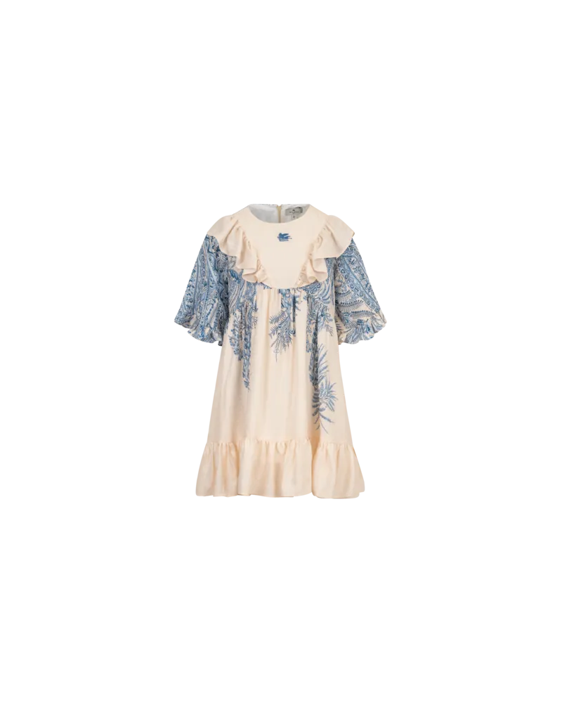 Etro Jacquard-kleid Aus Satin Mit Paisley-ramage-print, Beige, Größe Beige