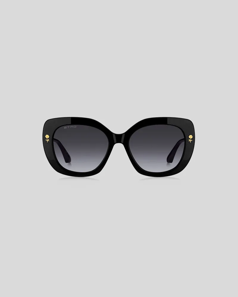 Etro Sonnenbrille Colour Stripes, Damen, Schwarz Schwarz