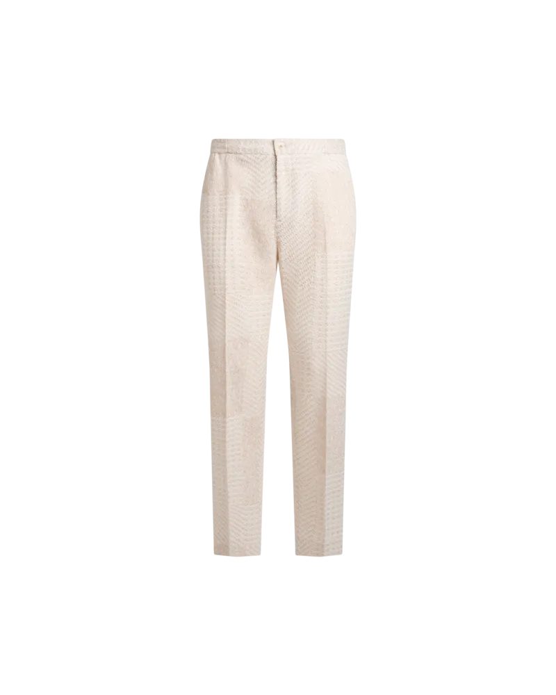 Etro Hose Aus Einer Wollmischung Mit Patchwork, Herren, Beige, Größe Beige