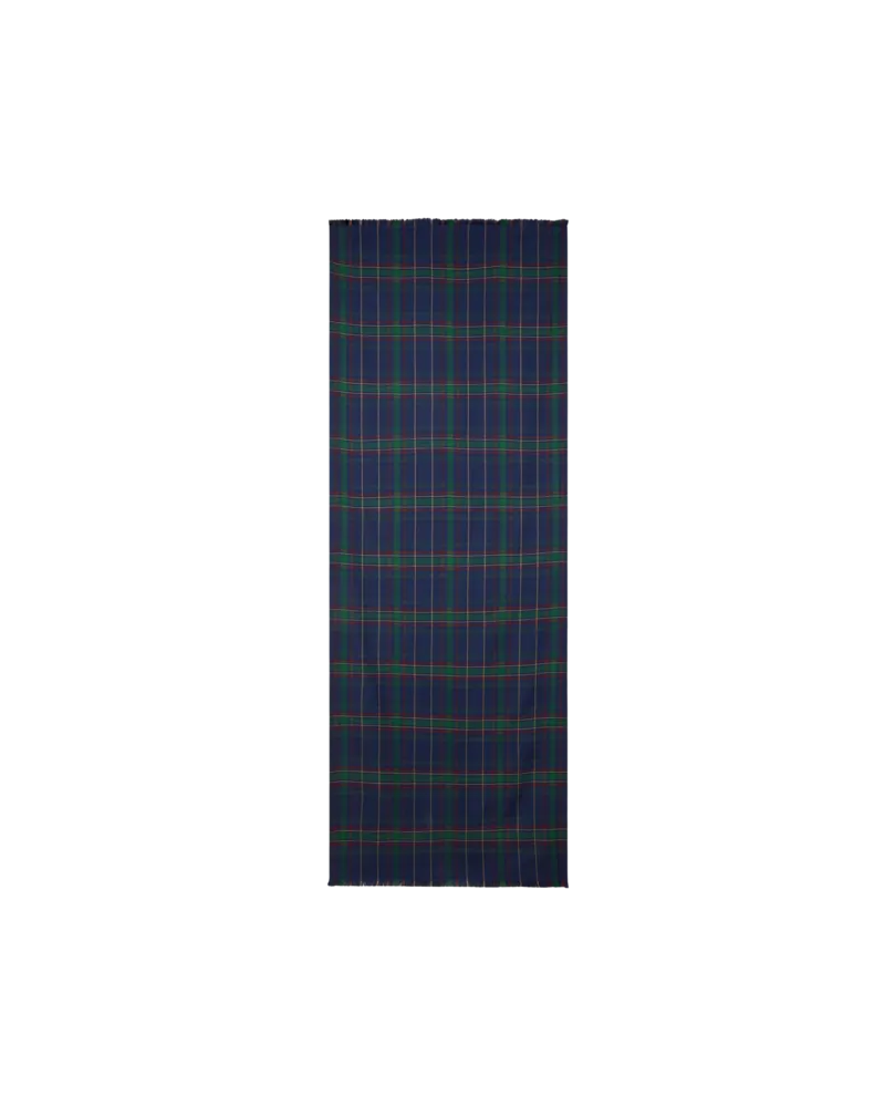 Etro Double-face-schal Aus Wolle Und Seide Mit Karo- Und Paisley-motiv, Herren, Blau Blau