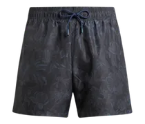 Badeshorts Mit Floralem Muster, Herren, Navyblau, Größe