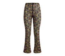 Hose Mit Geradem Bein Aus Mit Perlen Und Pailletten Bestickter Spitze, Damen, Schwarz, Größe