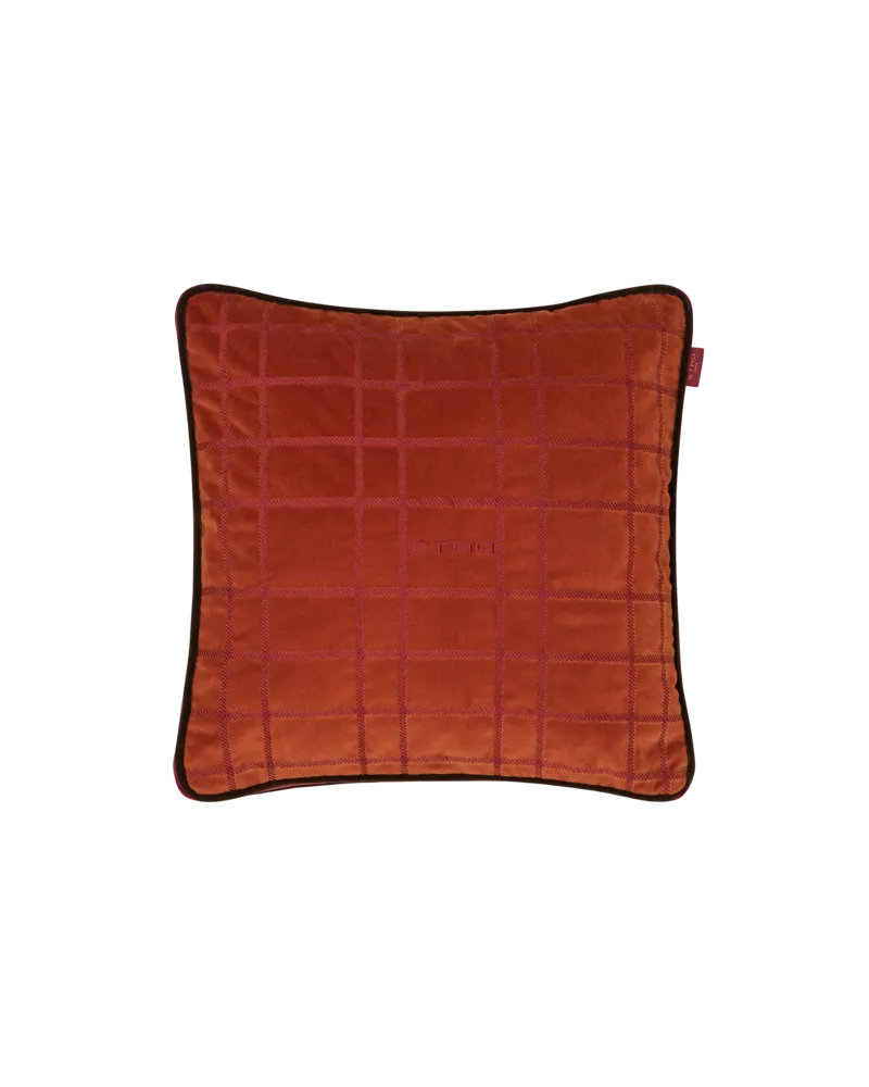 Etro Kissen Aus Besticktem Samt, Orange Orange