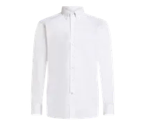 Button-down-hemd Mit Logo, Herren, Weiß, Größe