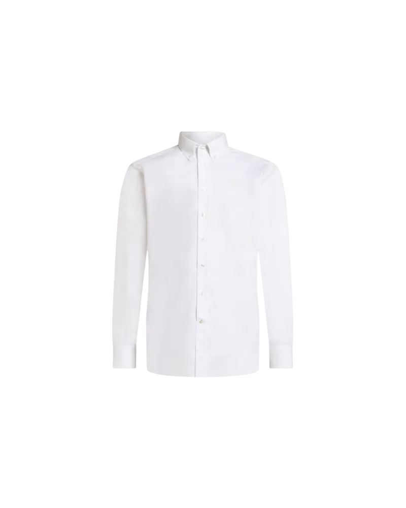 Etro Button-down-hemd Mit Logo, Herren, Weiß, Größe Weiß