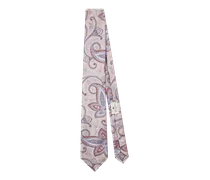 Silk Jacquard Tie, Herren, Pulverpinkel