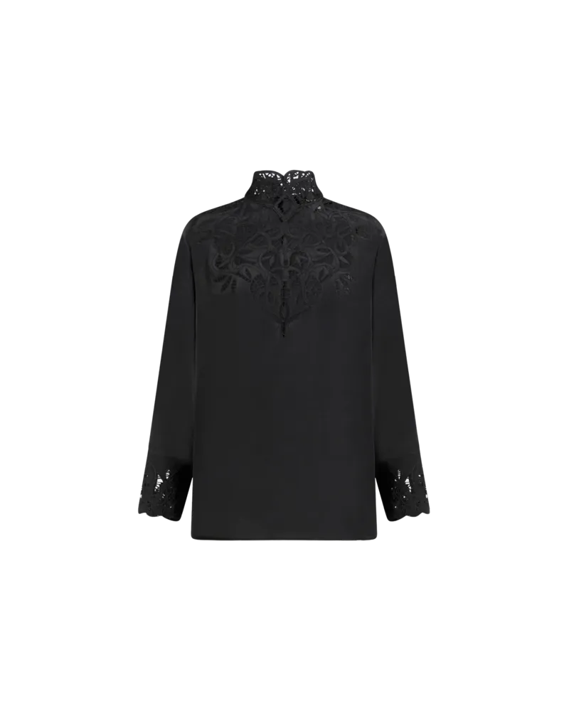 Etro Top Aus Crêpe De Chine, Damen, Schwarz, Größe Schwarz