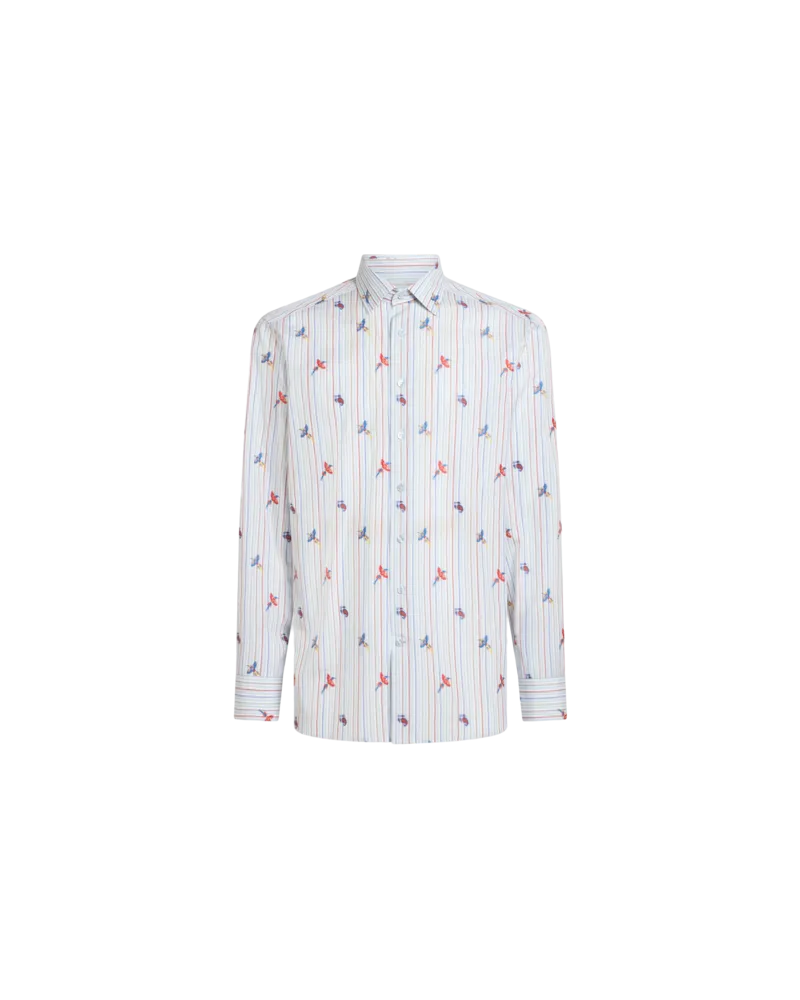 Etro Hemd Aus Baumwolle Im Jacquardmuster Mit Krawattenmotiv Aus Dem Archiv, Herren, Multicolor, Größe Multicolor