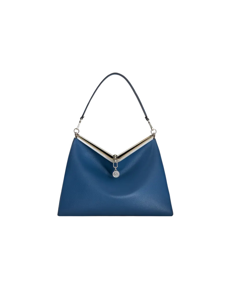 Etro Vela Tasche Aus Leder, Gross, Herren, Navyblau Navyblau