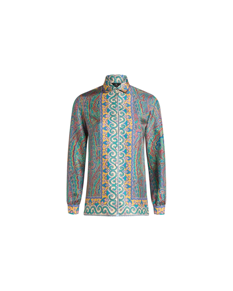 Etro Hemd Mit Mehrfarbigem Paisleymuster, Damen, Grün, Größe Grün