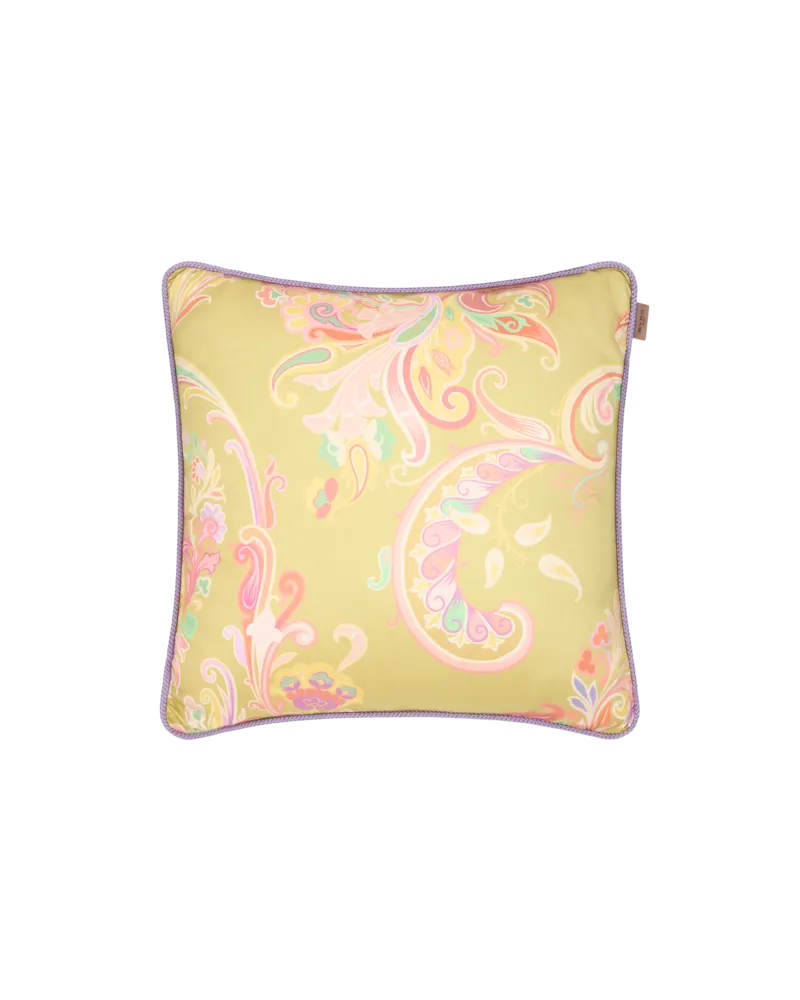 Etro Kissen Aus Baumwollsatin Mit Blumenprint, Grün Grün