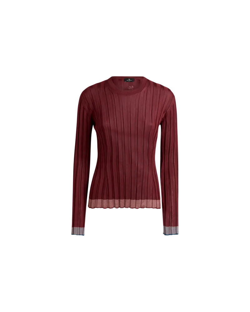 Etro Gerippter Pullover, Damen, Bordeaux, Größe Bordeaux