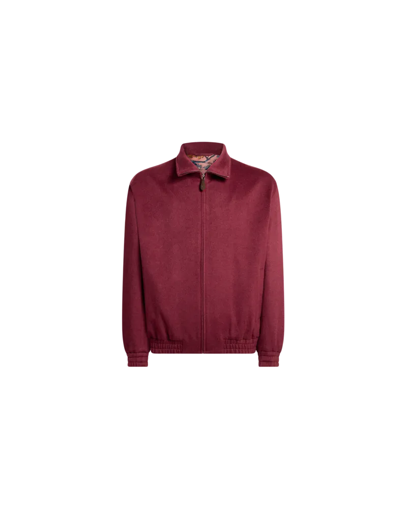 Etro Jacke Aus Kaschmir Mit Hohem Kragen, Herren, Rot, Größe Rot