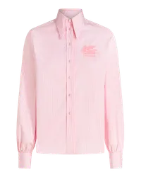 Etro Gestreifte Bluse Mit  Logo, Rosa Rosa