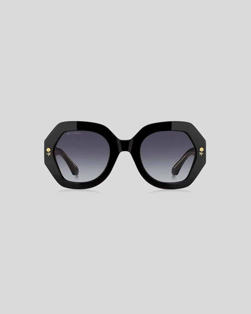 Etro Sonnenbrille Etromania, Damen, Schwarz Schwarz