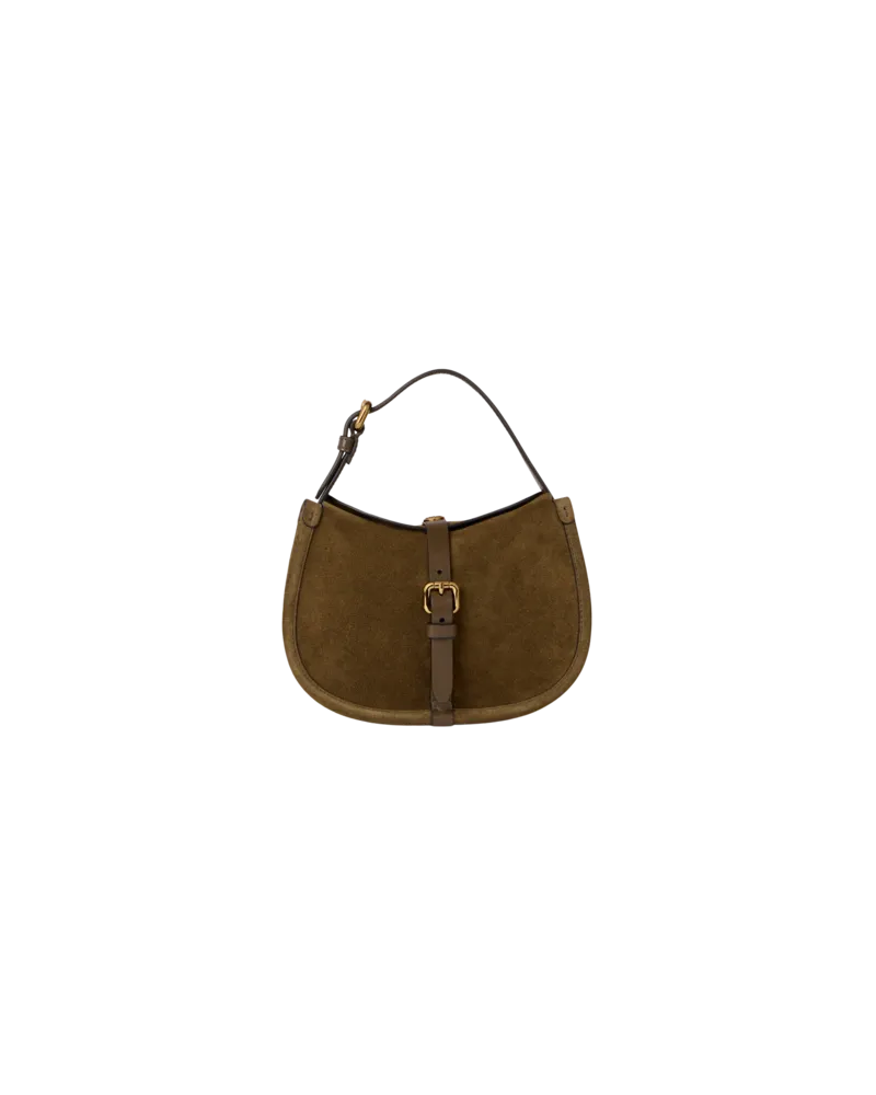 Etro Kleine Tasche Pony Aus Veloursleder, Damen, Grün Grün