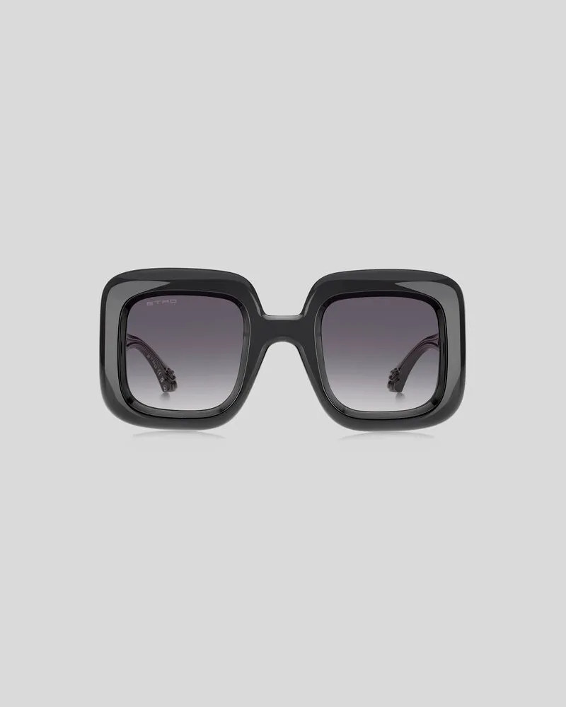 Etro Paisley Sonnenbrille, Damen, Grau Grau