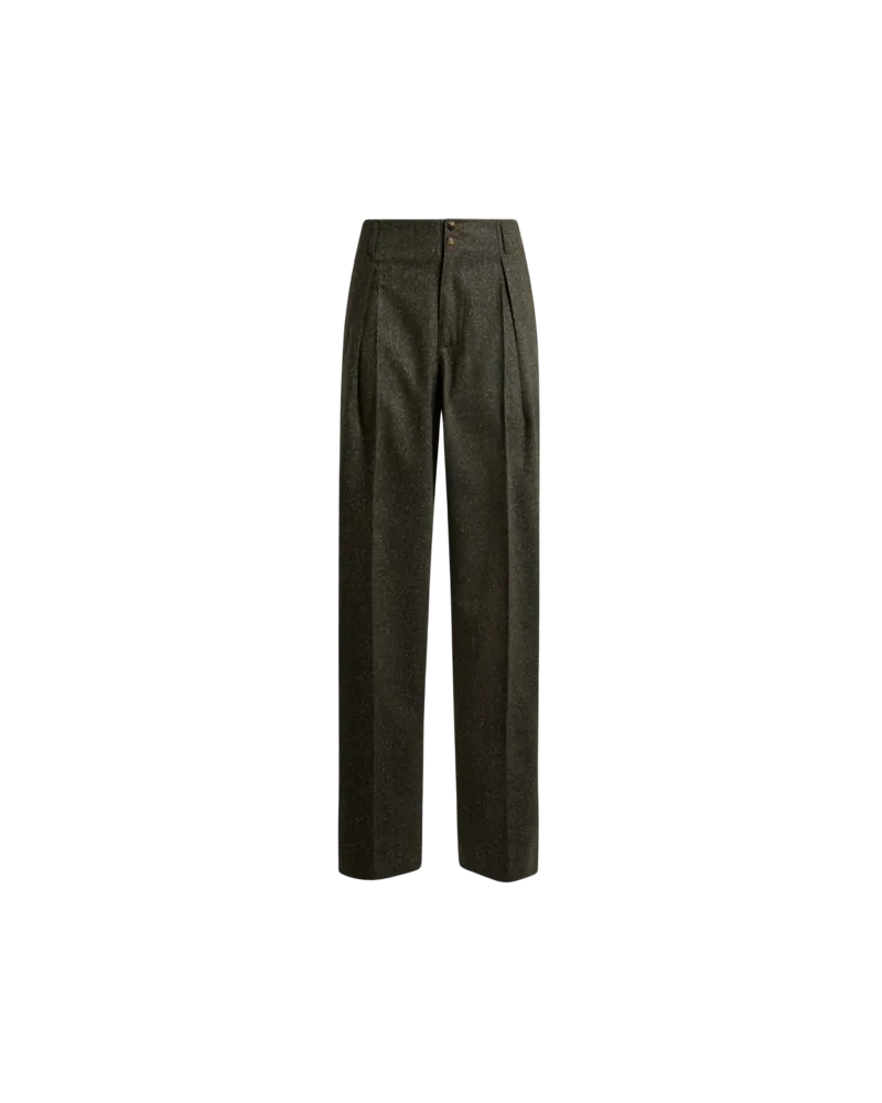 Etro Jacquard-hose Aus Einer Wollmischung Mit Pegaso-knöpfen, Damen, Grün, Größe Grün