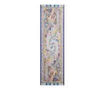 Schal Aus Seide Mit Floralem Rankenmotiv, Damen, Hellblau