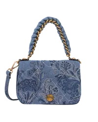 Etro Tasche Bond Mini Aus Jacquard-denim, Damen, Navyblau Navyblau