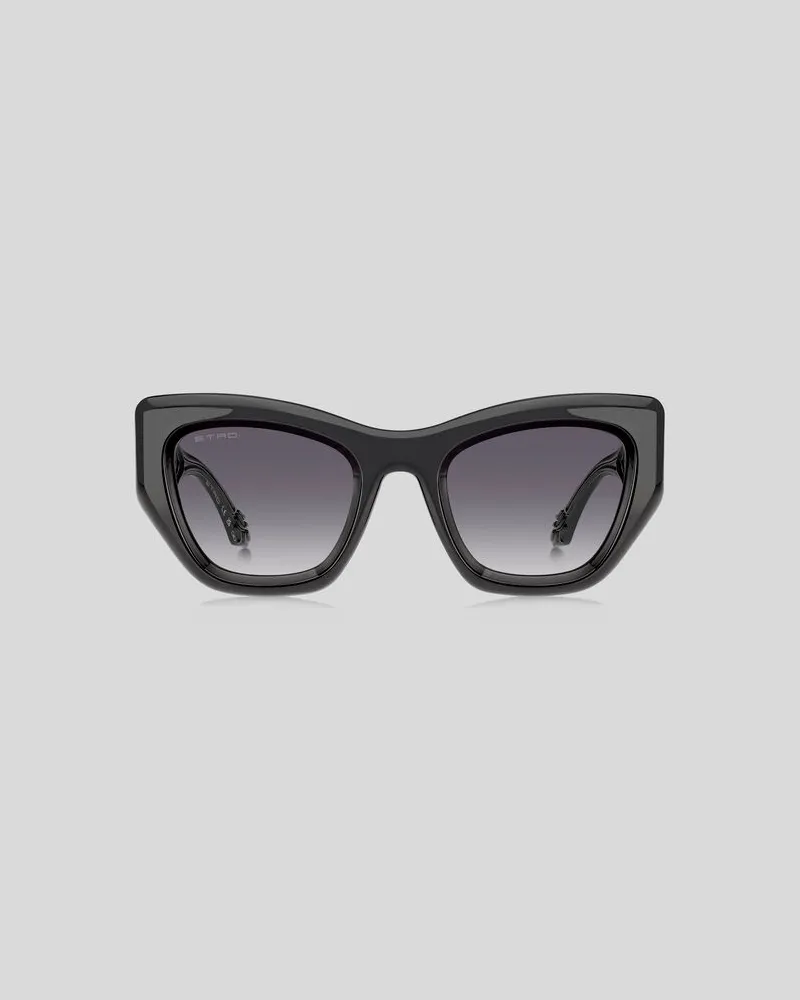 Etro Paisley Sonnenbrille, Damen, Grau Grau