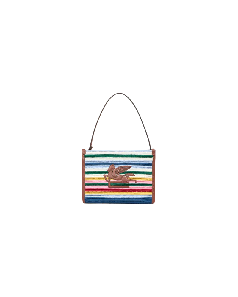 Etro Pouch Aus Gestreiftem Stoff, Damen, Multicolor Multicolor