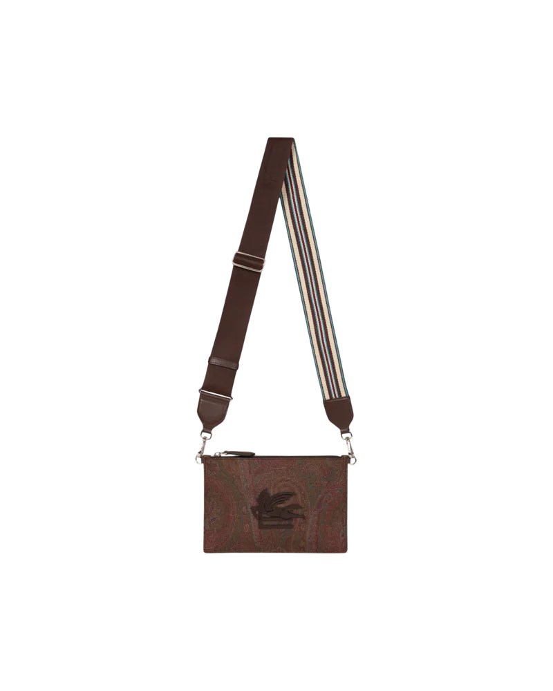 Etro Kameratasche In Arnica Mit Pegaso-schulterriemen, Herren, Braun Braun