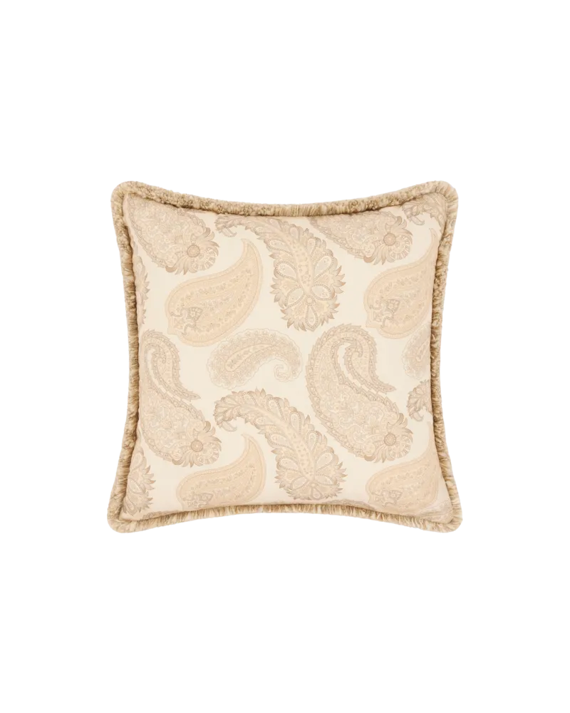 Etro Kissen Aus Baumwolle Mit Doppeltem Print 60 X 60, Beige Beige