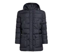 Lange Daunenjacke Mit Paisleymuster, Herren, Blau, Größe