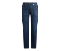Jeans Im Slim Fit Aus Denim Aus Einer Baumwollmischung, Herren, Blau, Größe