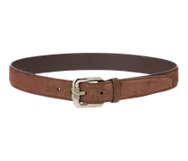 Gürtel Aus Wildleder Mit Print, Herren, Braun, Größe