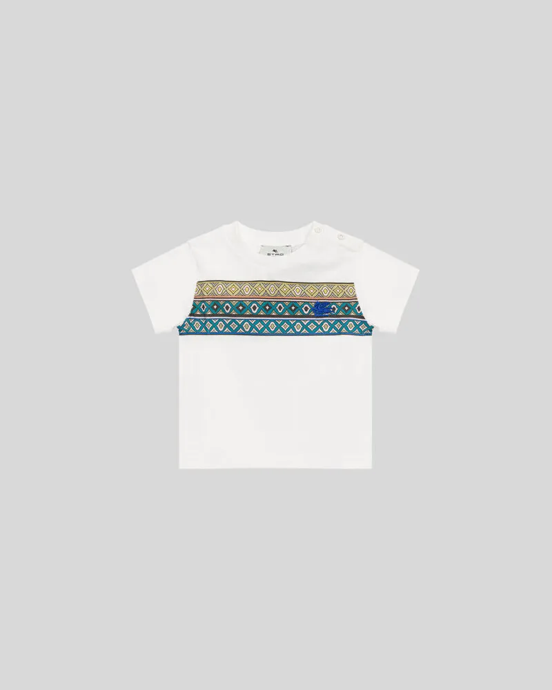 Etro T-shirt Mit Geometrischem Muster, Weiß, Größe Weiß