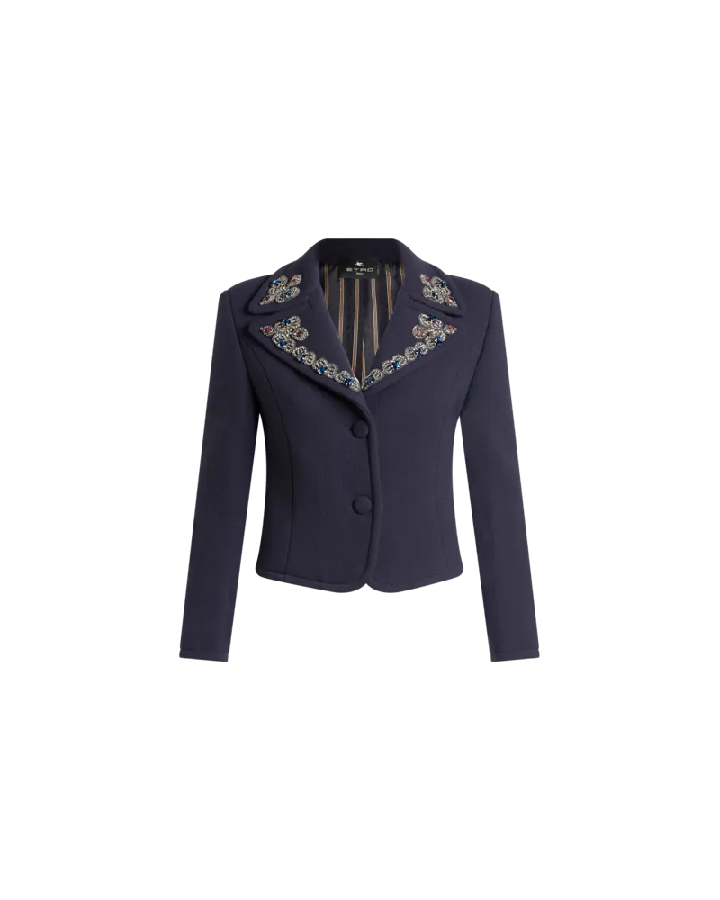 Etro Blazer Mit Stickerei, Navyblau Navyblau