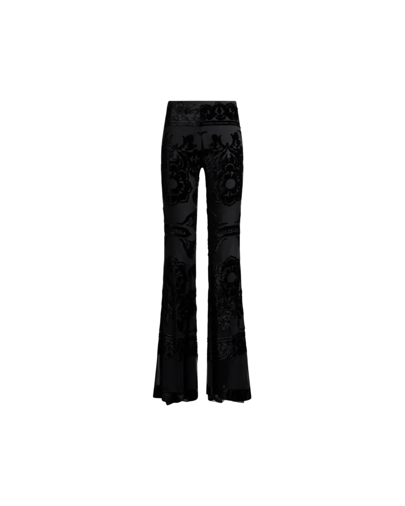 Etro Schlaghose Mit Durchbrochenem Blumenmuster, Damen, Schwarz, Größe Schwarz