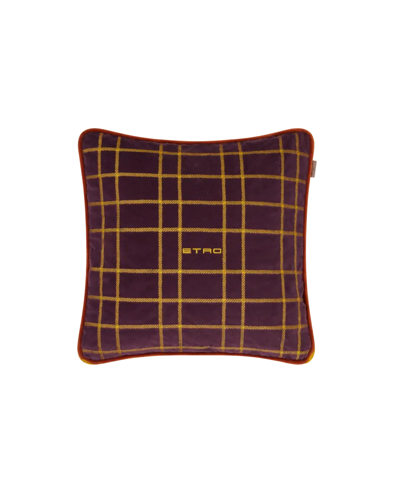 Etro Kissen Aus Besticktem Samt, Violett Violett