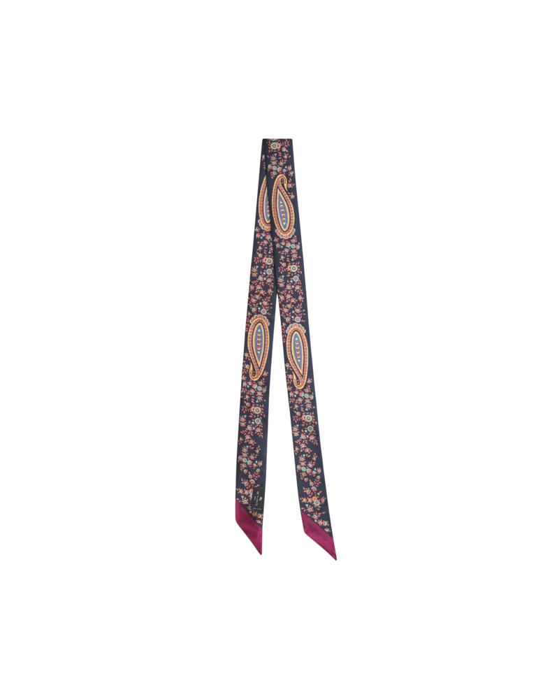 Etro Paisleyna Aus Seide Mit Platziertem Druck, Damen, Violett Violett