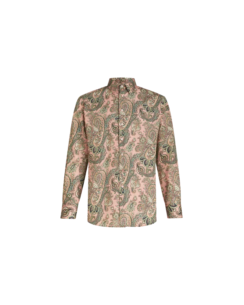 Etro Hemd Mit Paisley-print, Herren, Rosa Rosa