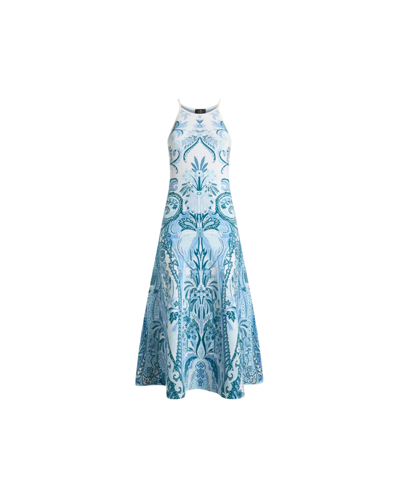 Etro Jacquard-midikleid Mit Paisley-ramage-motiv, Damen, Hellblau, Größe Hellblau