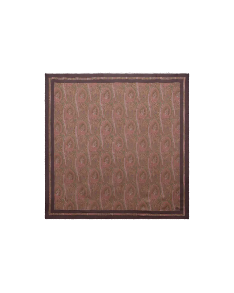 Etro Schultertuch Aus Kaschmir Mit Floralem Paisley-motiv, Damen, Braun Braun